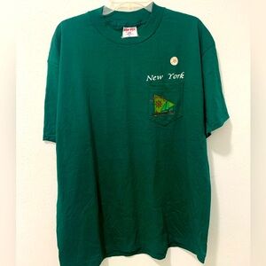 Vintage single stitch New York pocket tee shirt dead stock